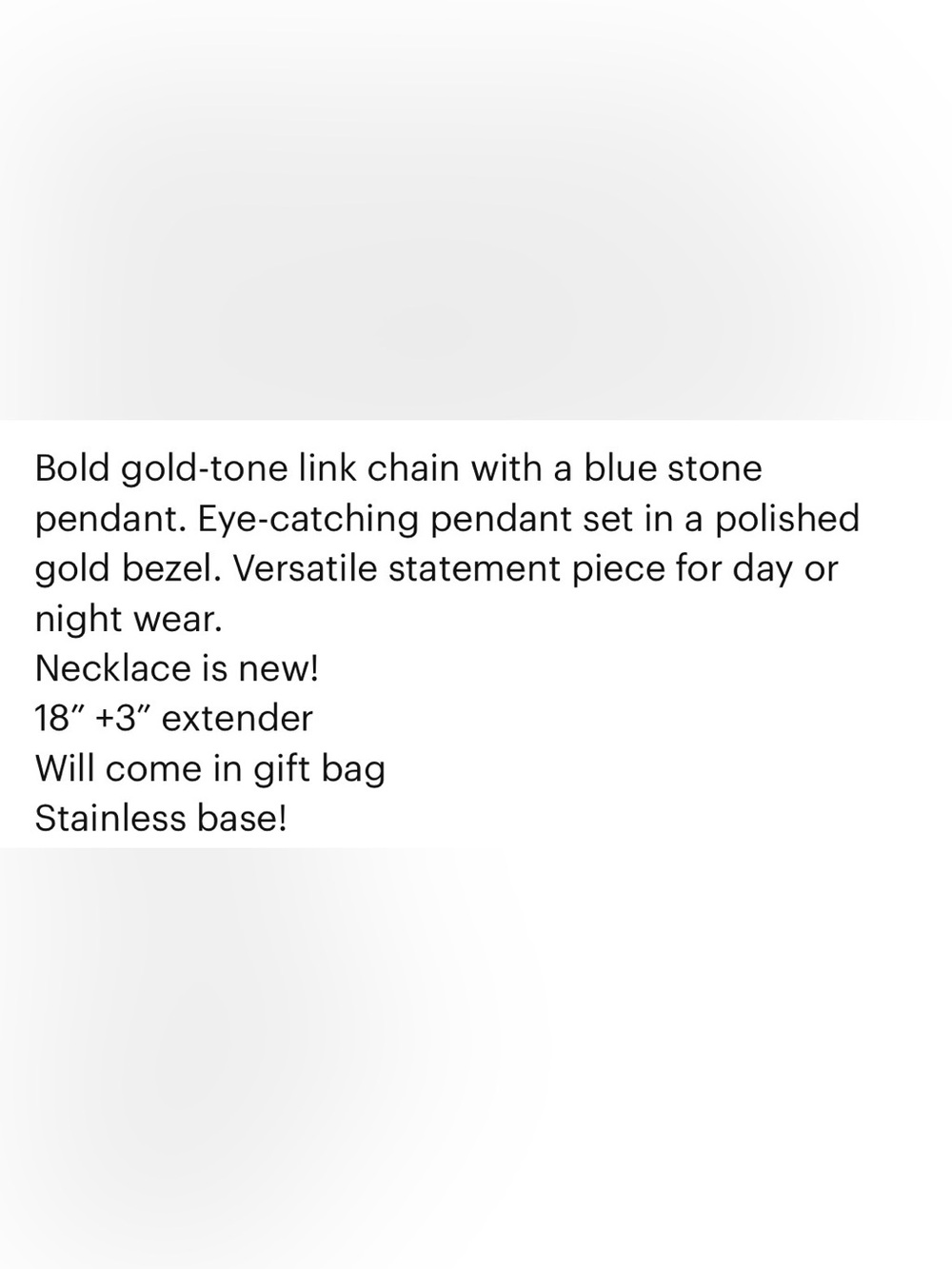 Plunder Gold-Plated Necklace & Bracelet Set with Blue Stone - Picture 2 of 4